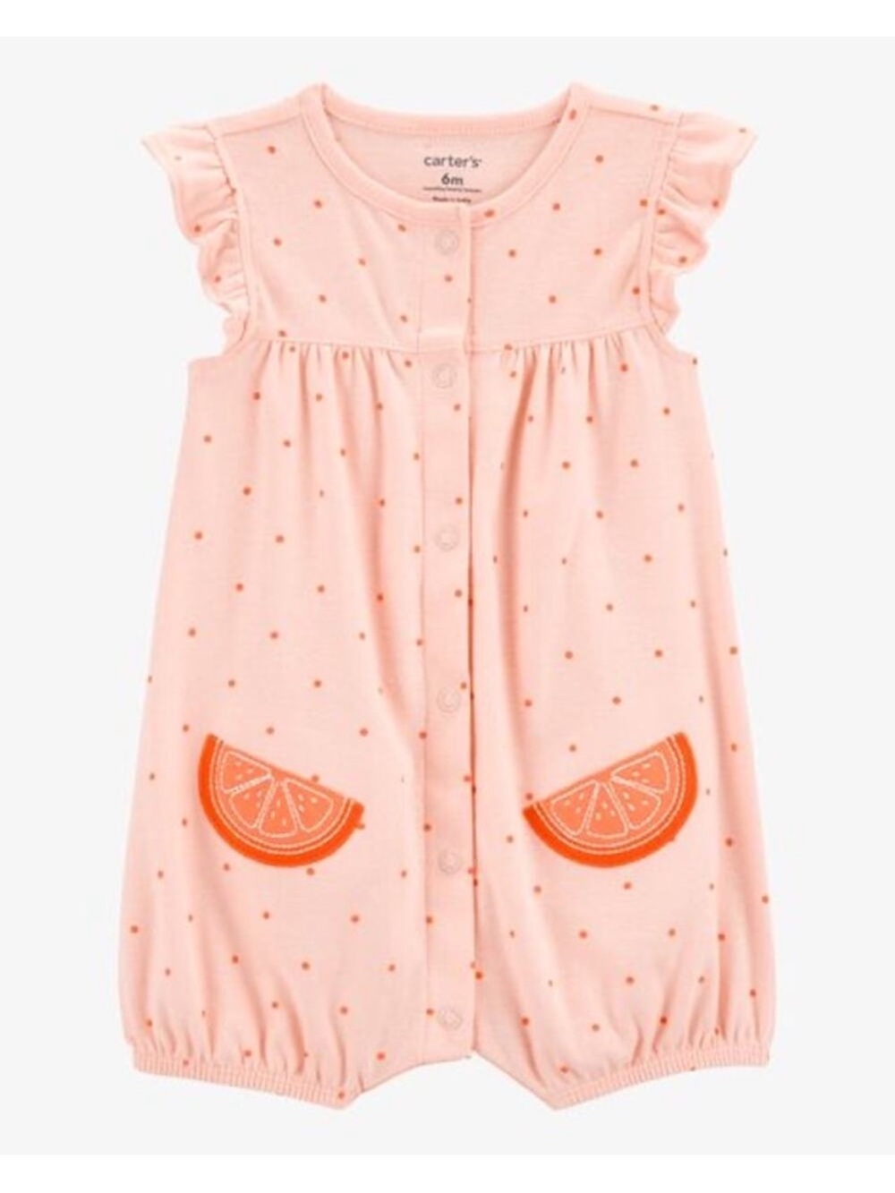 Carter’s Baby Girl Orange Slice Romper Size 3M